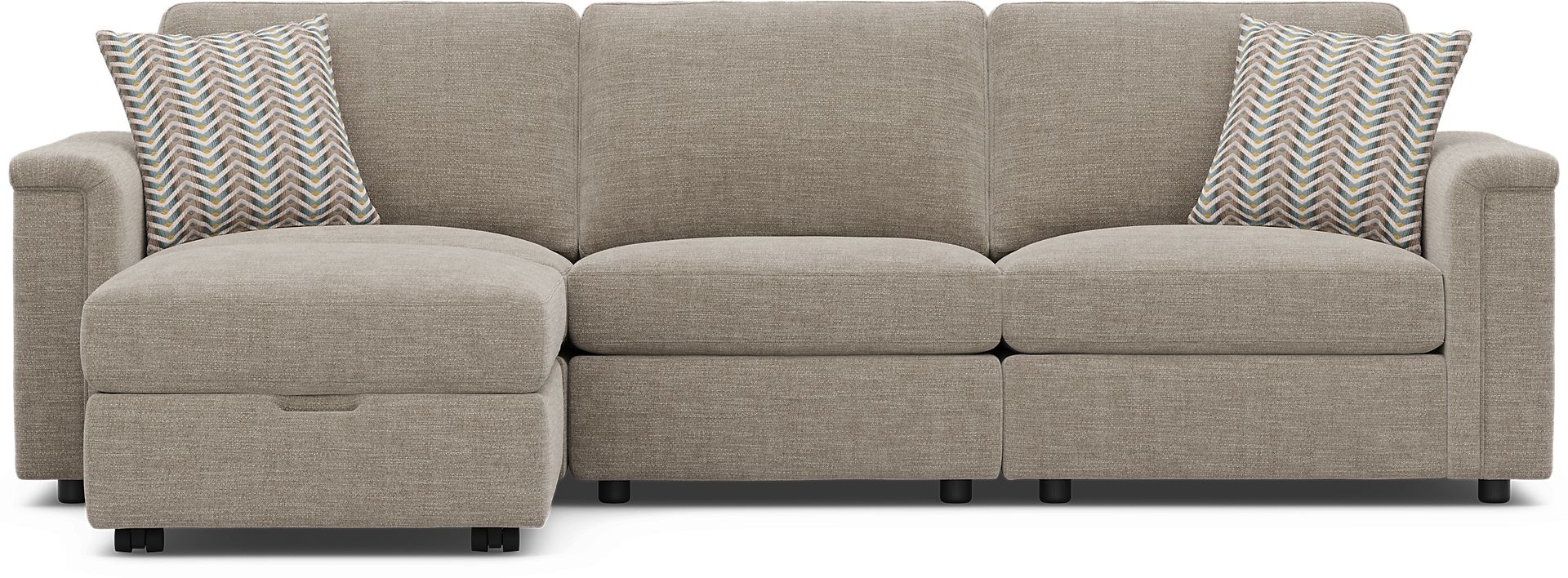 Tempo Modular Beige 4 Pc Sectional - Image 3