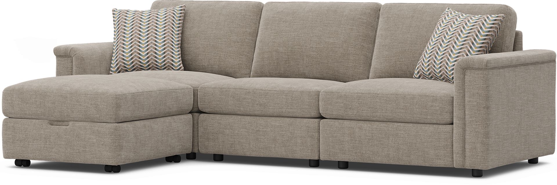 Tempo Modular Beige 4 Pc Sectional - Image 1
