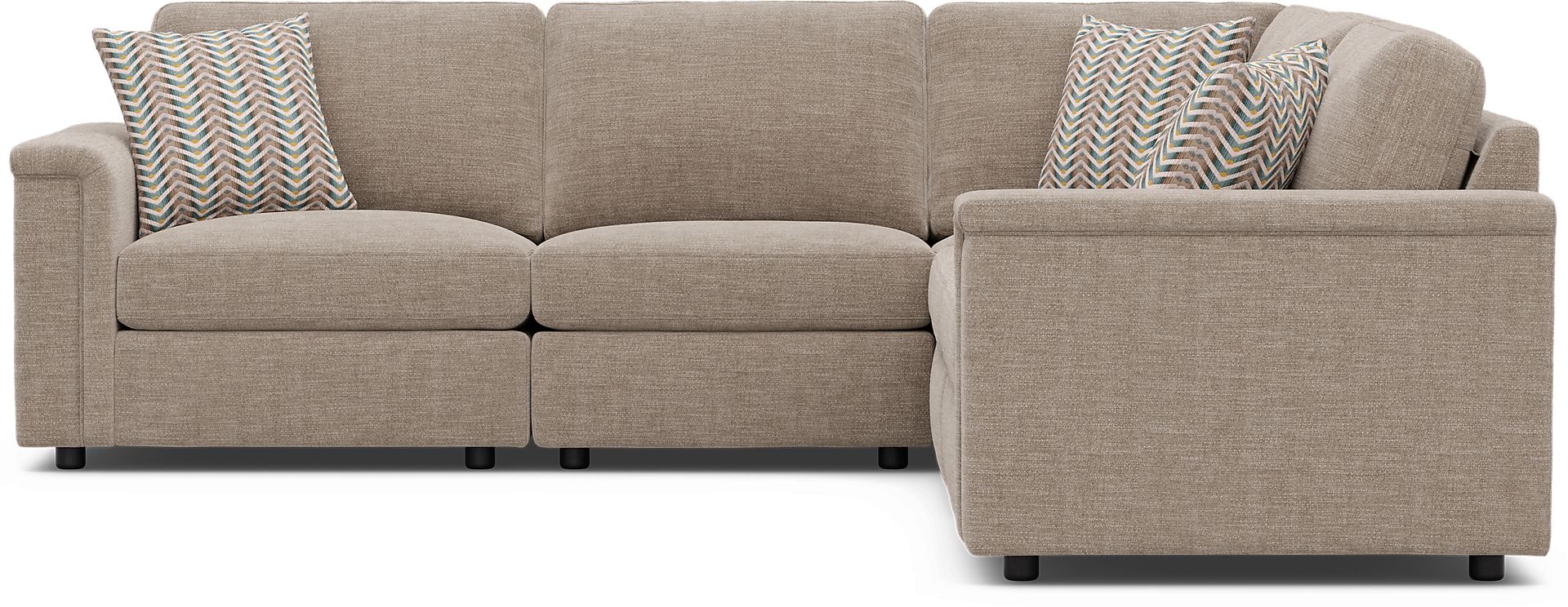Tempo Modular Beige 5 Pc Sectional with Audio - Image 3