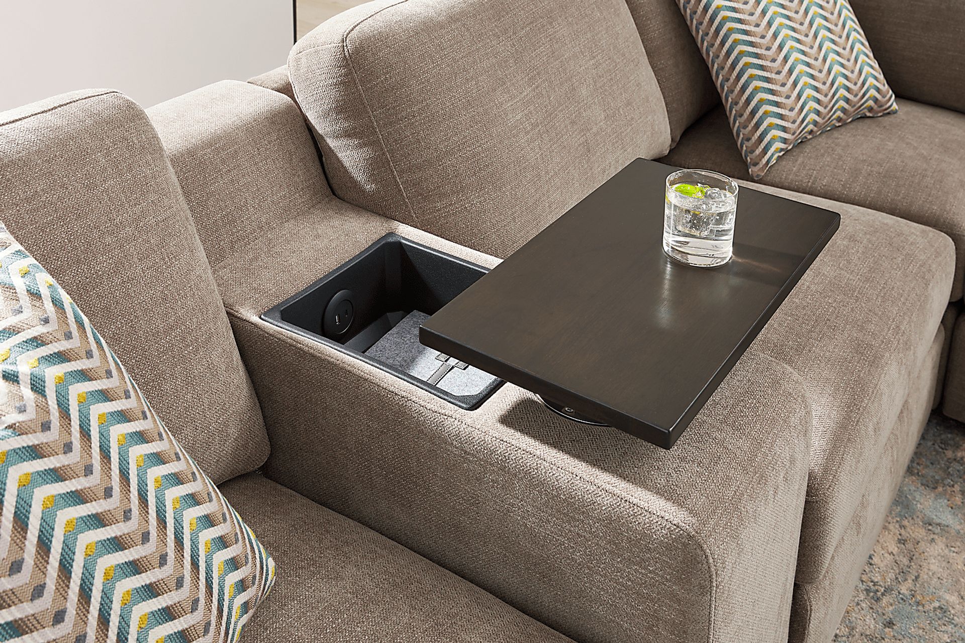 Tempo Modular Beige 6 Pc Sectional - Image 8