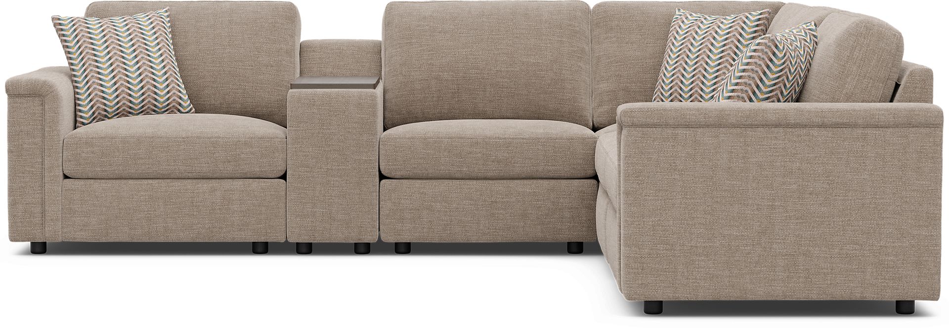 Tempo Modular Beige 6 Pc Sectional - Image 3