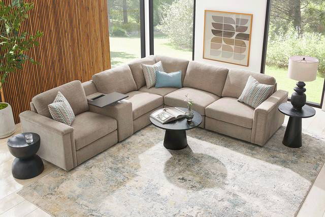 Tempo Modular Beige 6 Pc Sectional - Thumbnail - Image 2