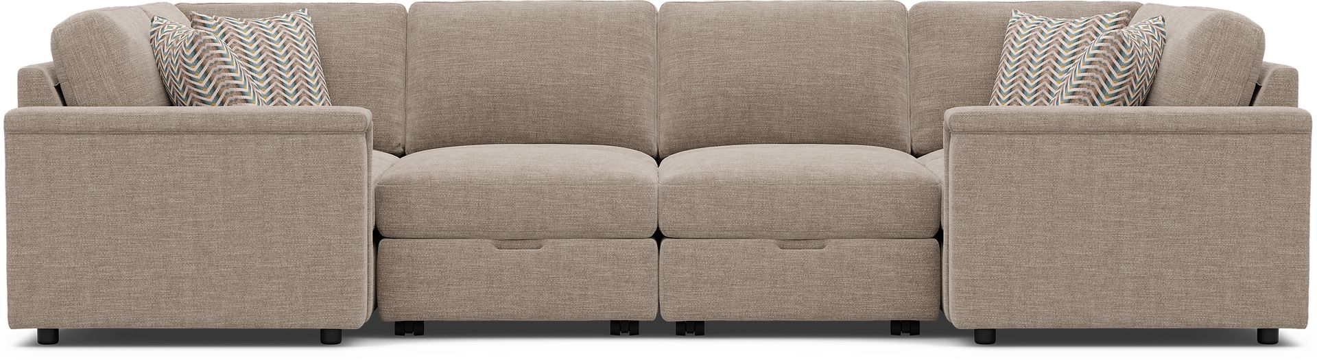 Tempo Modular Beige 8 Pc Sectional with Audio - Image 3