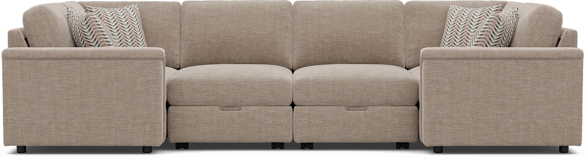 Tempo Modular Beige 8 Pc Sectional - Image 3