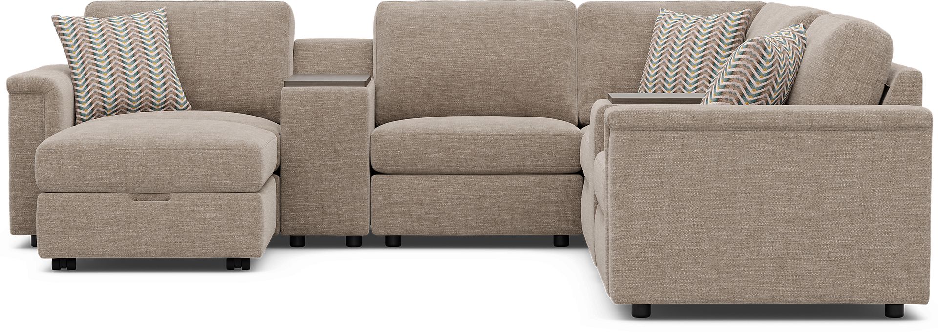 Tempo Modular Beige 8 Pc Sectional - Image 3