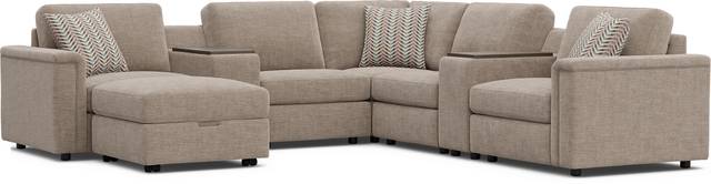 Tempo Modular Beige 8 Pc Sectional - Thumbnail - Image 1