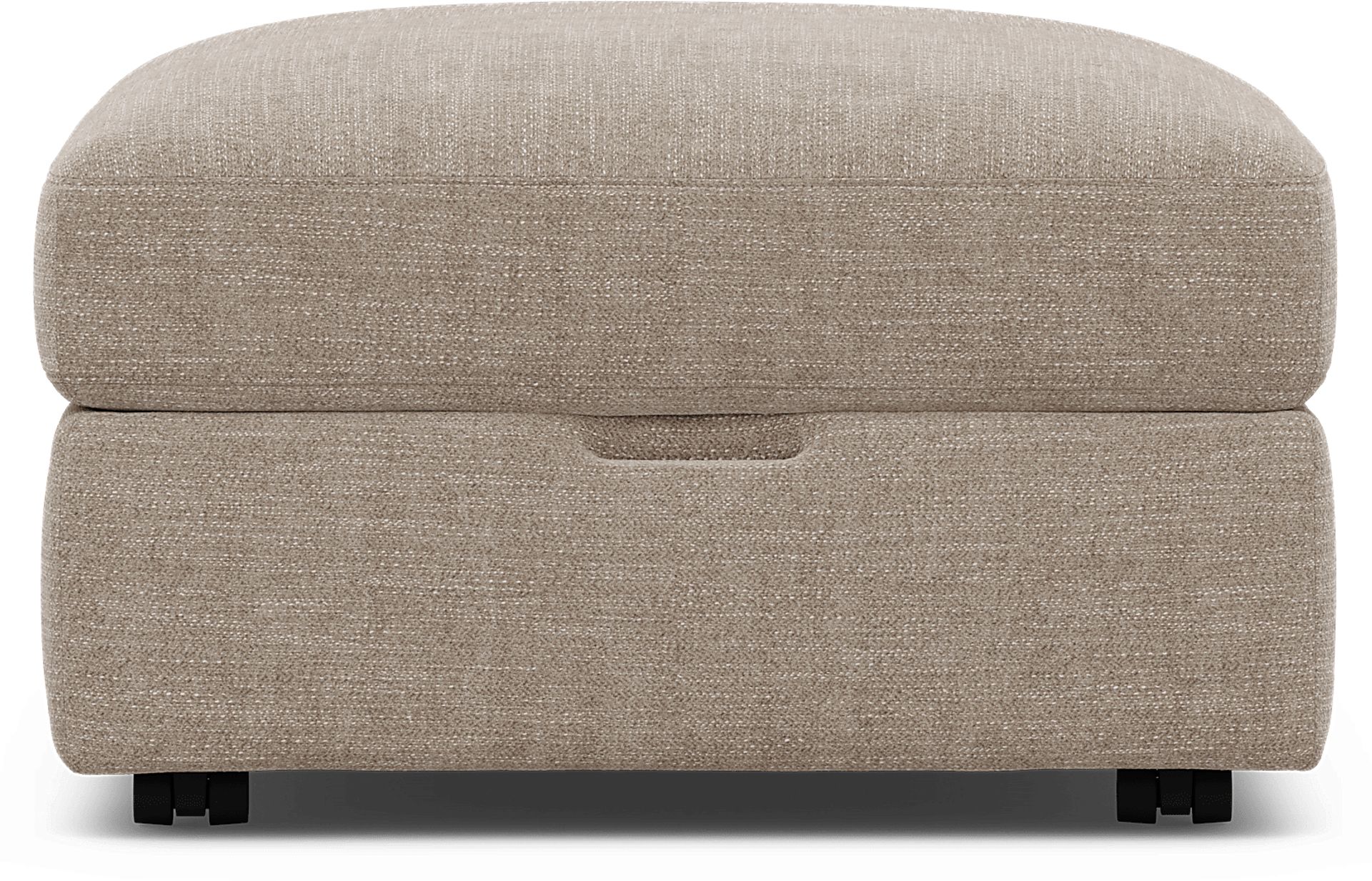 Tempo Modular Beige Storage Bumper Ottoman - Image 2