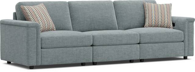 Tempo Modular Blue 3 Pc Sectional with Audio - Thumbnail - Image 1