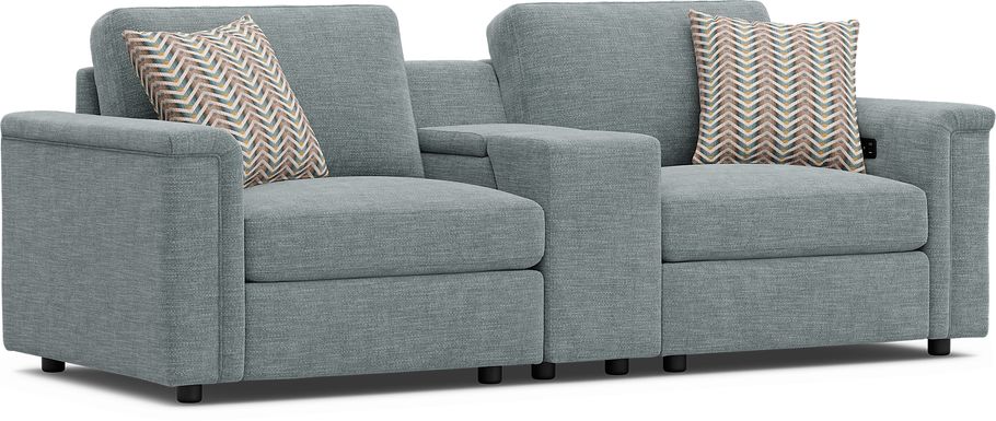 Blue 3 Pc Tempo Modular with Media Console