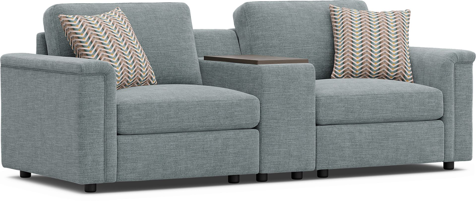 Tempo Modular Blue 3 Pc Sectional - Image 1