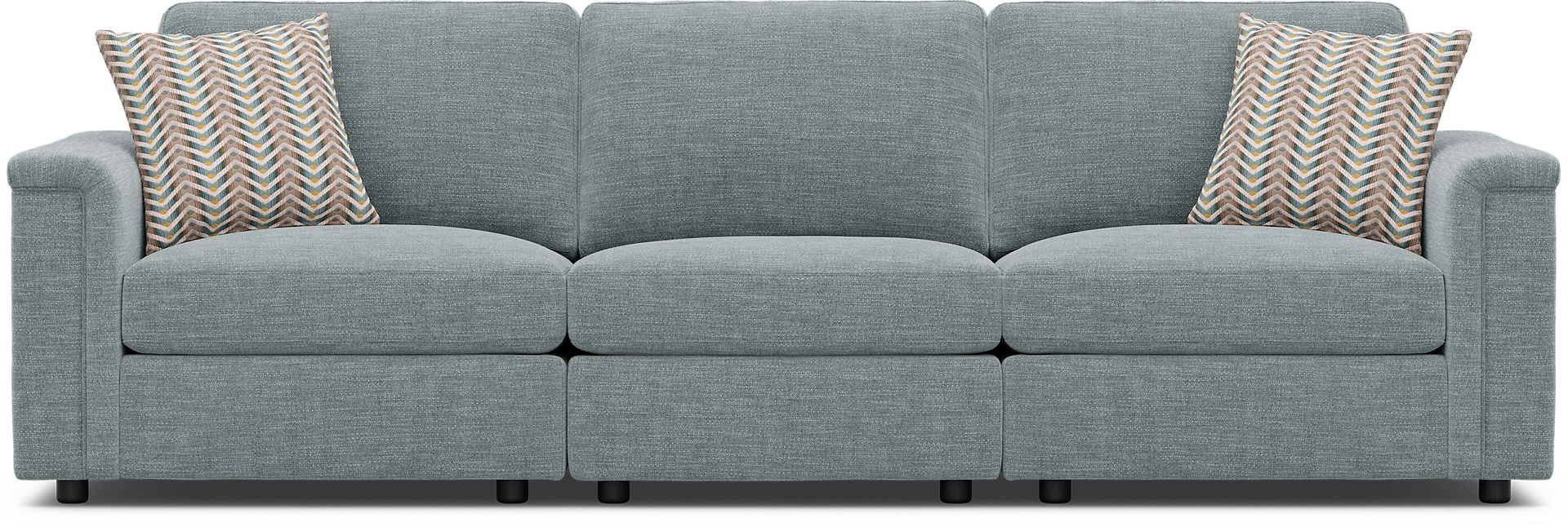 Tempo Modular Blue 3 Pc Sectional - Image 2