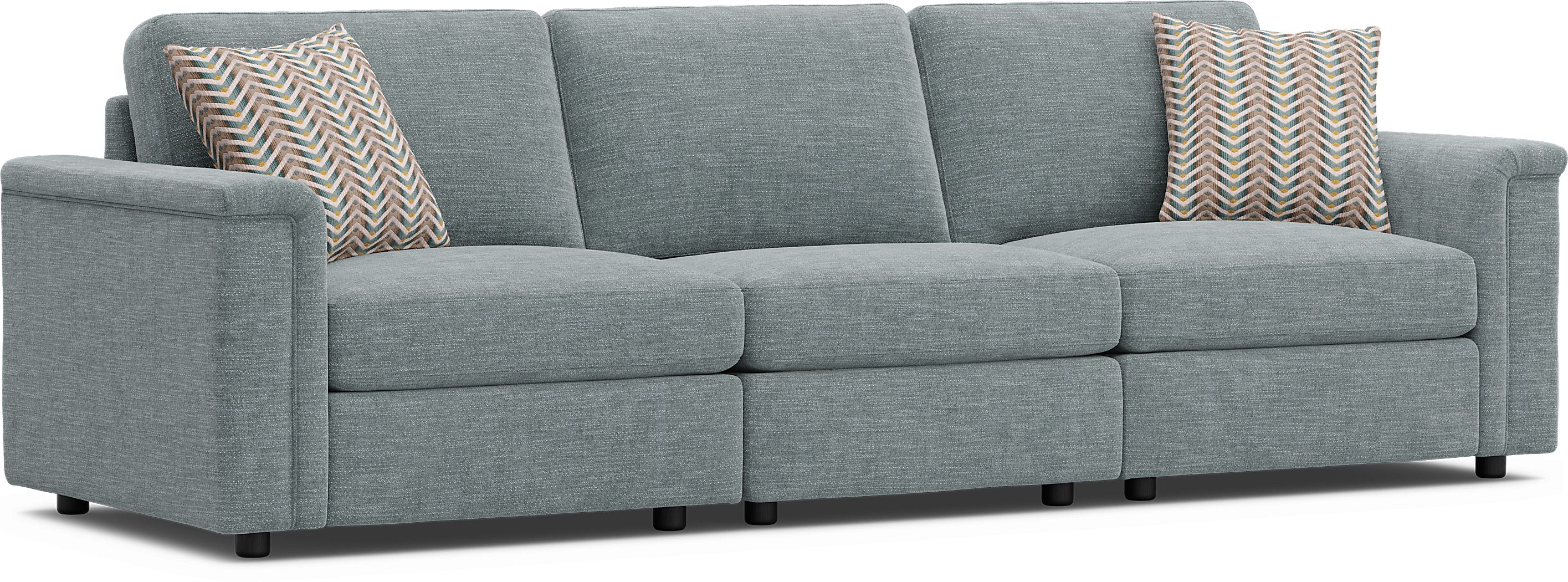 Tempo Modular Blue 3 Pc Sectional
