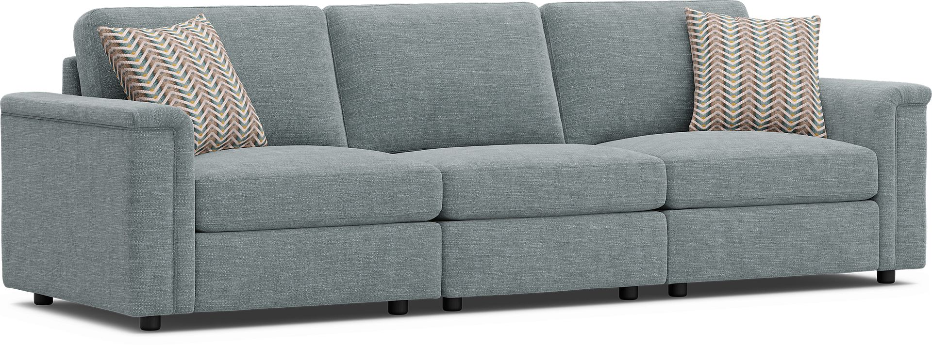 Tempo Modular Blue 3 Pc Sectional - Image 1