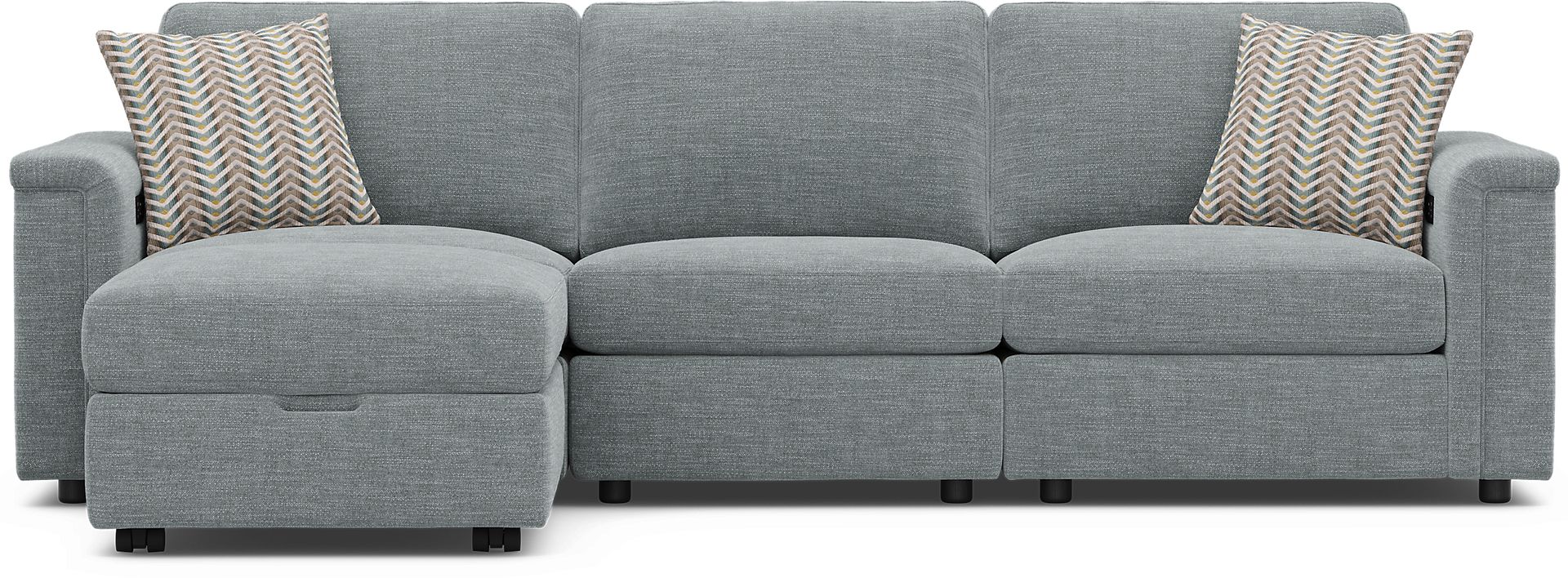 Tempo Modular Blue 4 Pc Sectional with Audio - Image 3