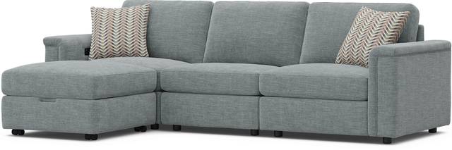 Tempo Modular Blue 4 Pc Sectional with Audio - Thumbnail - Image 1