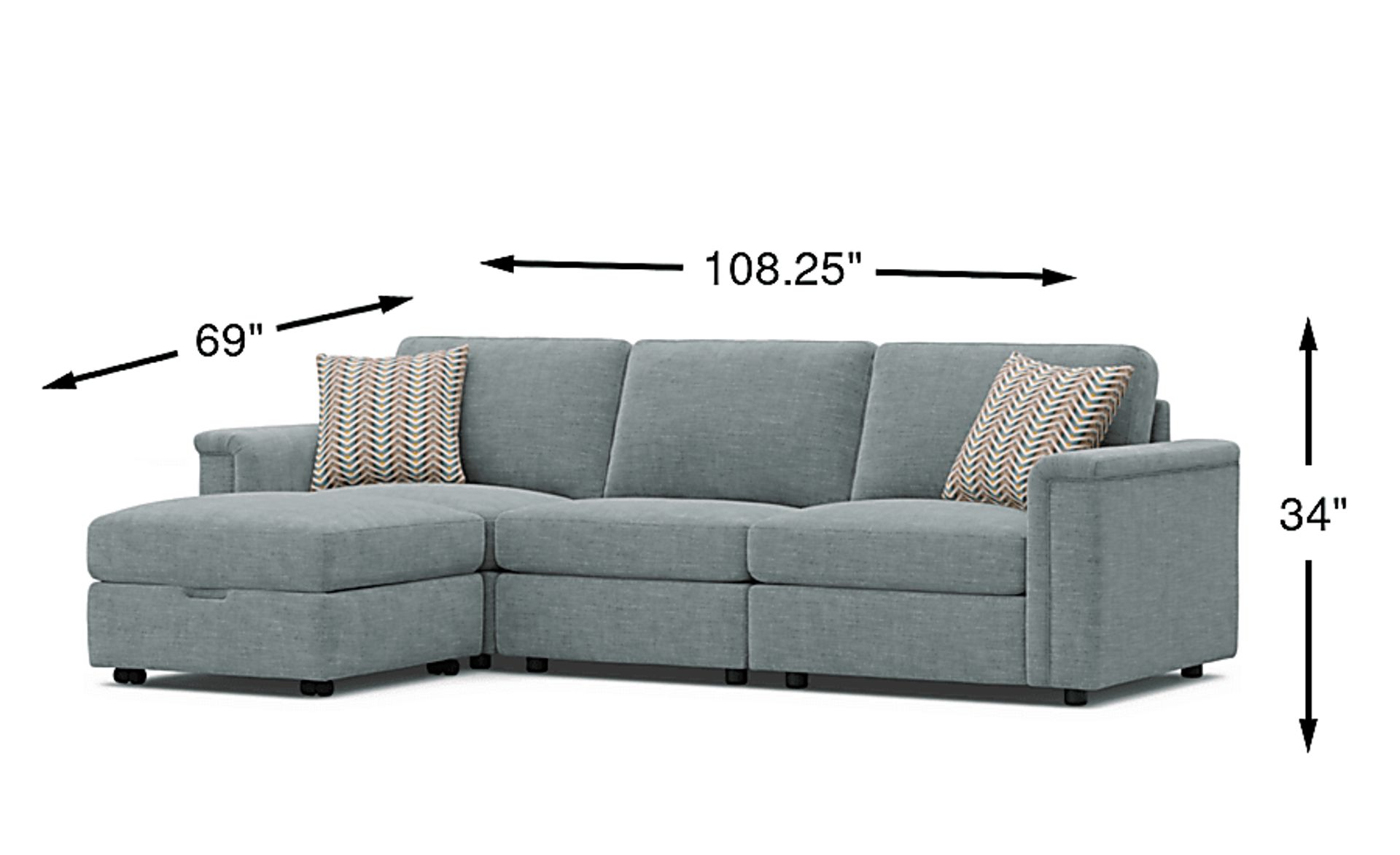 Dimension Image. Please refer to the Dimension Tab on this page for dimension details.