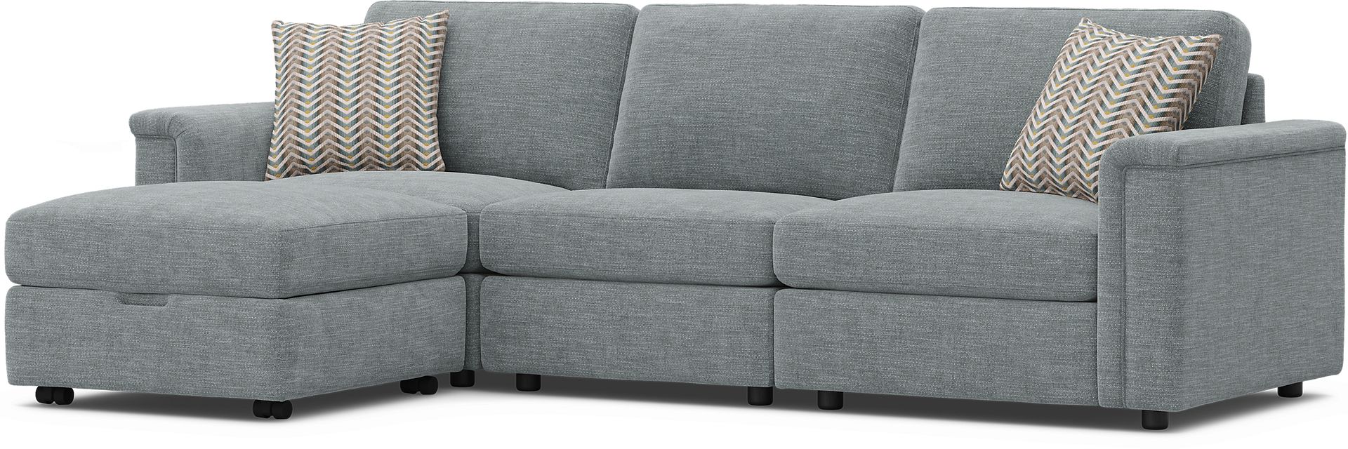 Tempo Modular Blue 4 Pc Sectional - Image 1