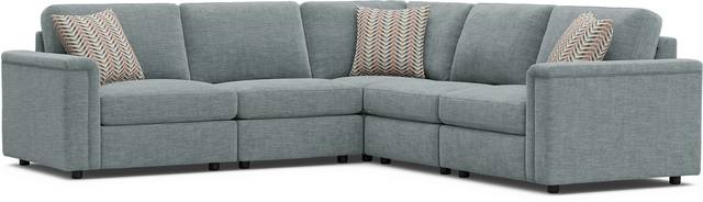 Tempo Modular Blue 5 Pc Sectional with Audio - Thumbnail - Image 1