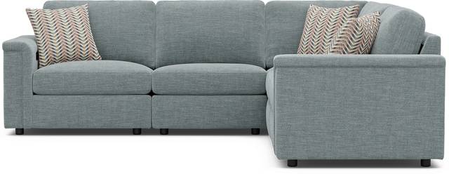 Tempo Modular Blue 5 Pc Sectional - Thumbnail - Image 3