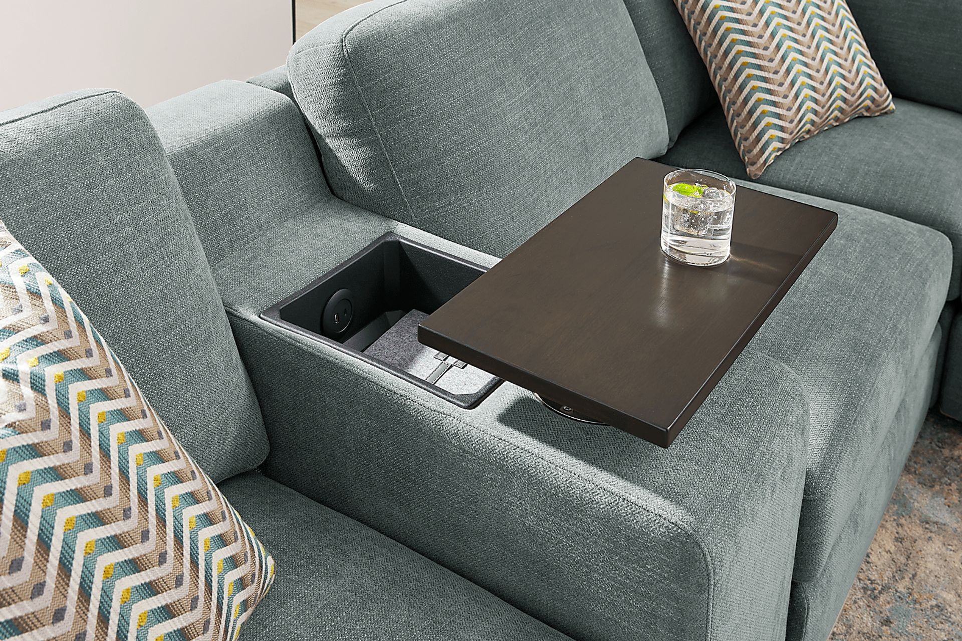 Tempo Modular Blue 6 Pc Sectional - Image 7