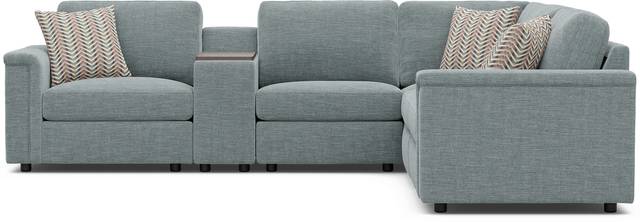 Tempo Modular Blue 6 Pc Sectional - Thumbnail - Image 3