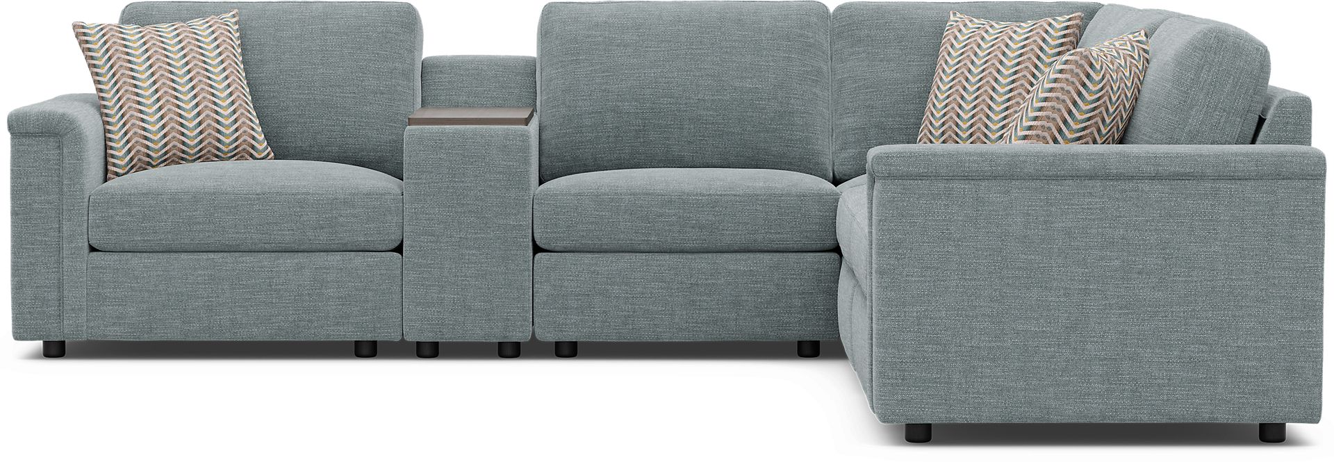 Tempo Modular Blue 6 Pc Sectional - Image 3