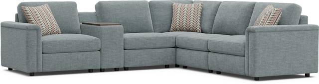Tempo Modular Blue 6 Pc Sectional - Thumbnail - Image 1
