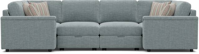 Tempo Modular Blue 8 Pc Sectional with Audio - Thumbnail - Image 3
