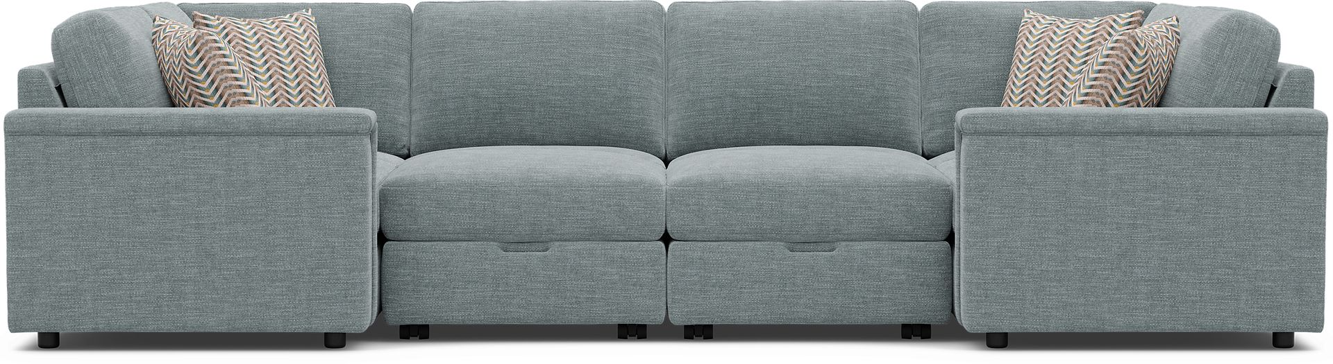 Tempo Modular Blue 8 Pc Sectional with Audio - Image 3