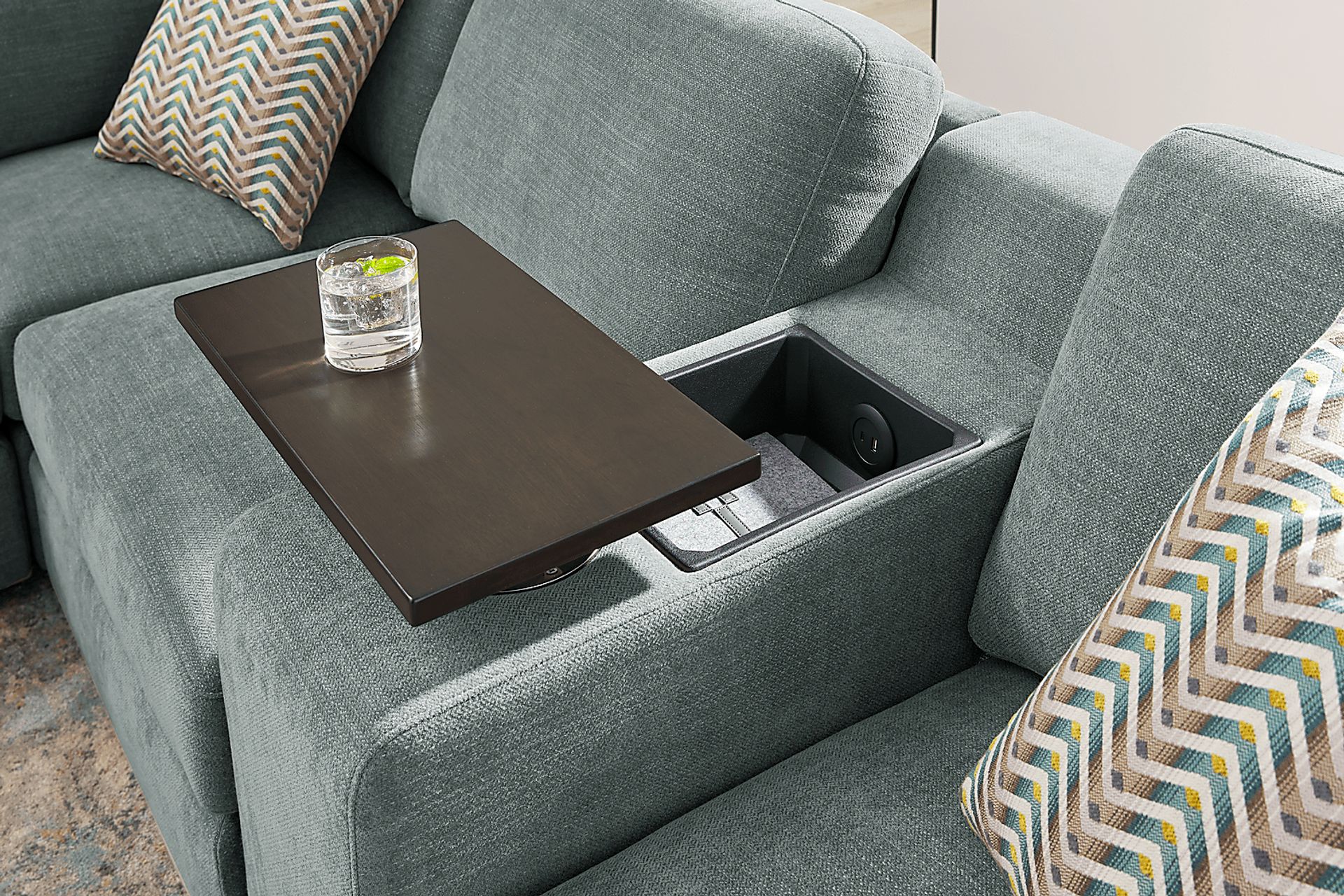 Tempo Modular Blue 8 Pc Sectional - Image 10