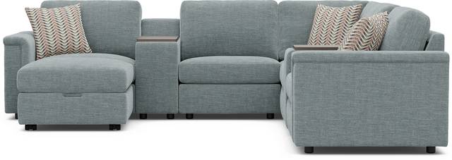 Tempo Modular Blue 8 Pc Sectional - Thumbnail - Image 3