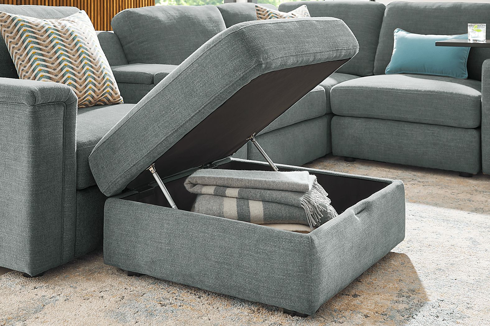 Tempo Modular 8 Pc Left Arm Chair Sectional - Thumbnail 3