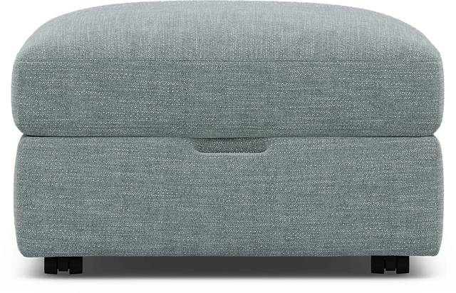 Tempo Modular Blue Storage Bumper Ottoman - Thumbnail - Image 2