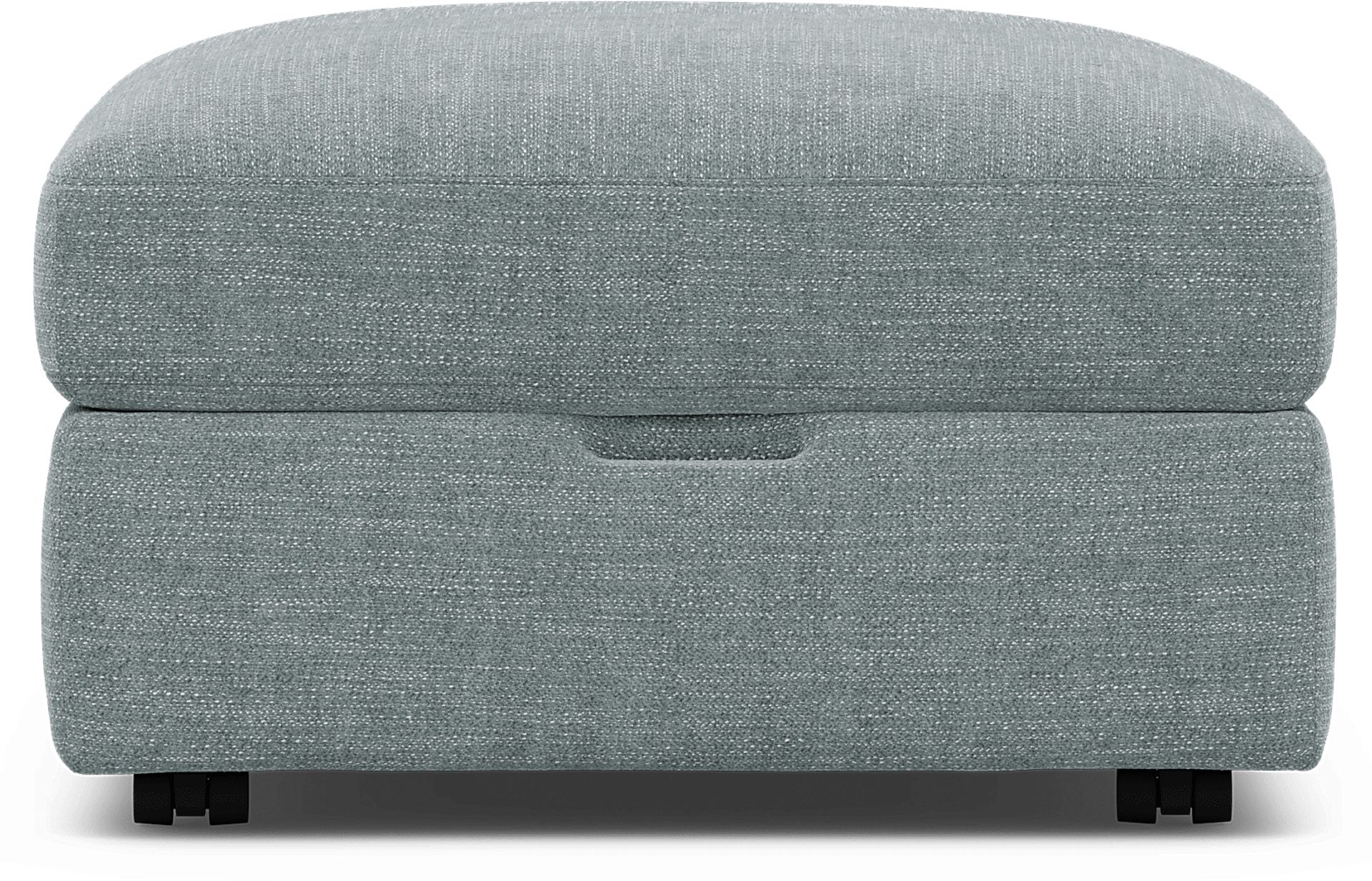 Tempo Modular Blue Storage Bumper Ottoman - Image 2