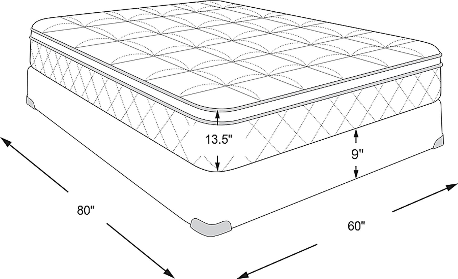 Dimension Image. Please refer to the Dimension Tab on this page for dimension details.