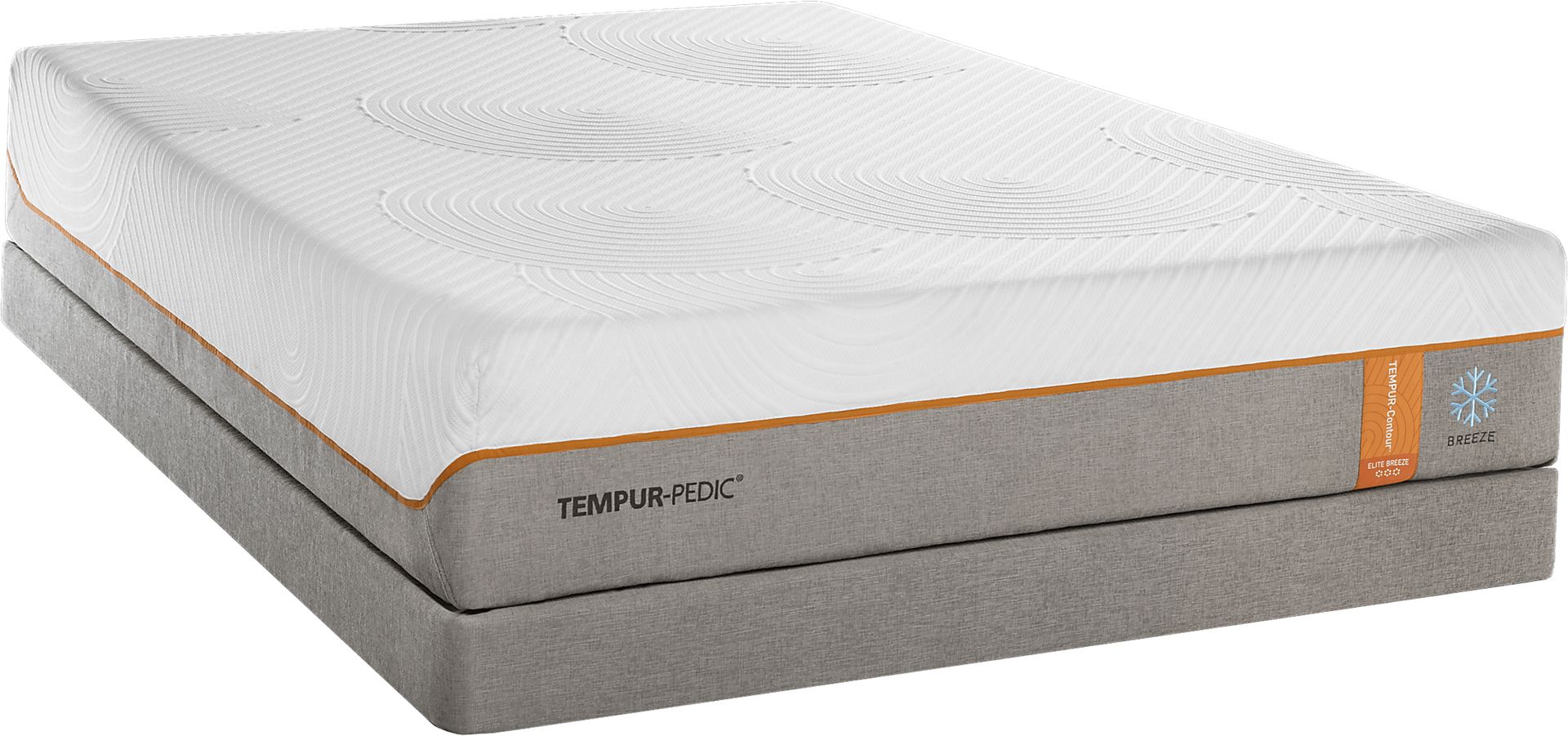 TEMPUR-Contour Elite Breeze Low Profile King Mattress Set - Image 1
