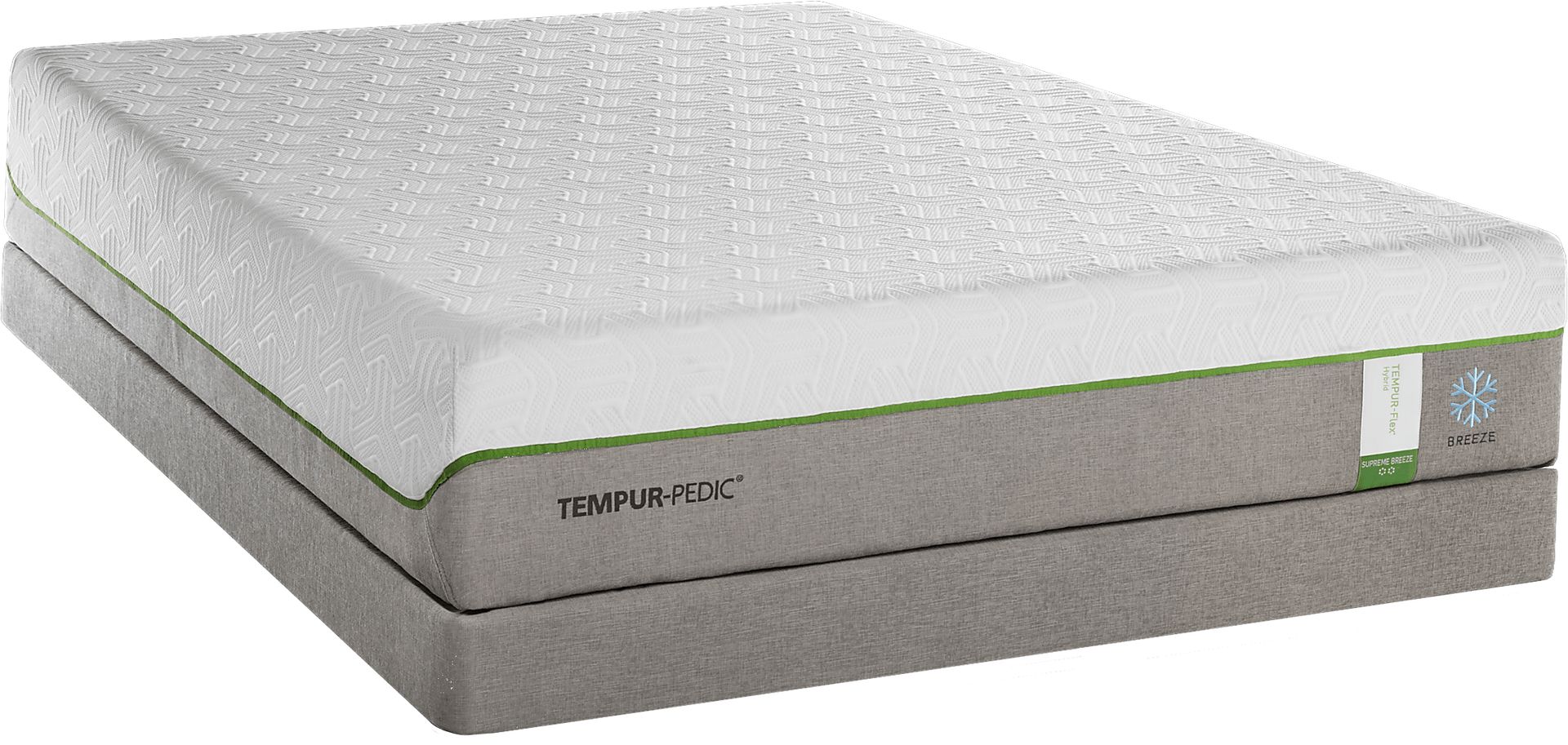 TEMPUR-Flex Supreme Breeze Low Profile Queen Mattress Set - Image 1