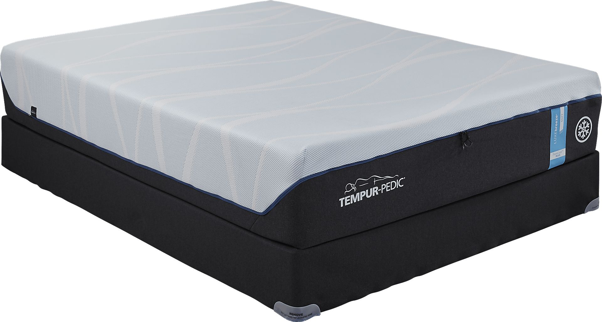 Tempur-LuxeBreeze Soft Low Profile King Mattress Set - Image 1