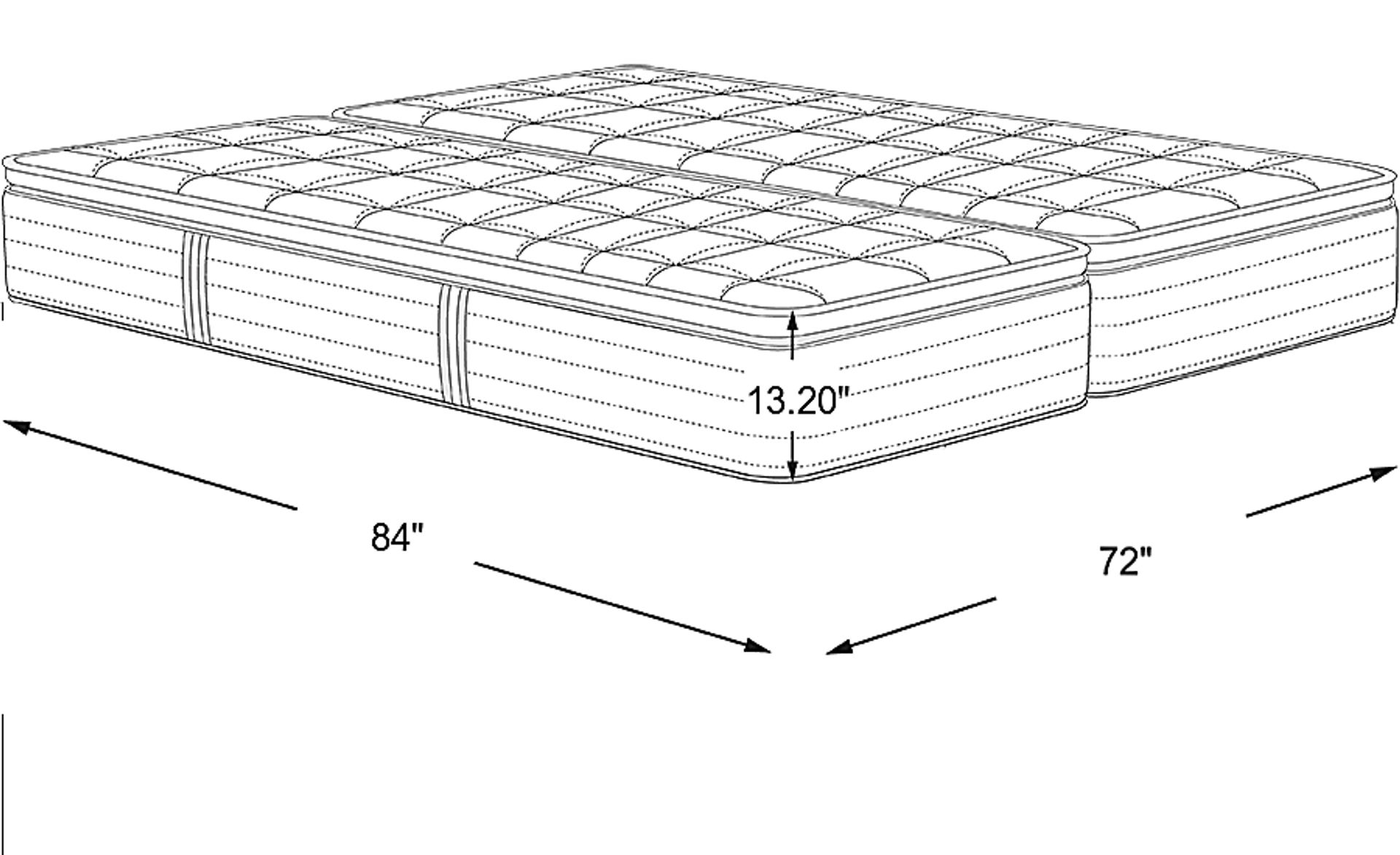 Dimension Image. Please refer to the Dimension Tab on this page for dimension details.
