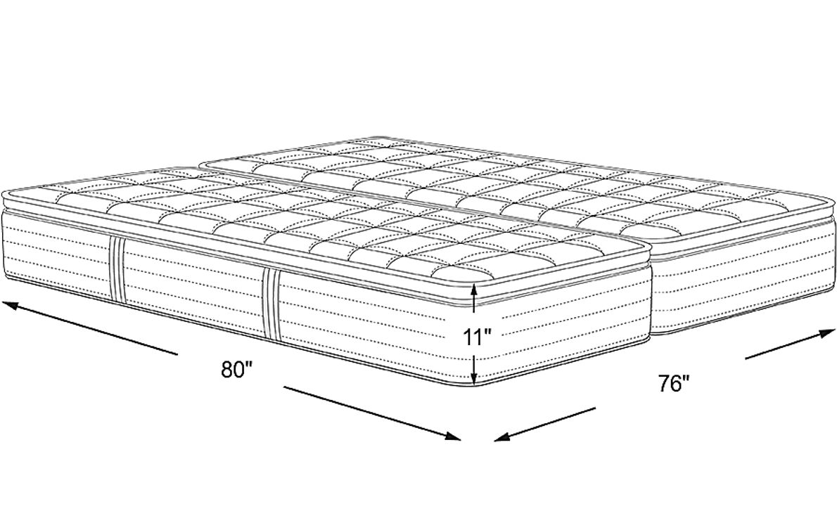 TempurPedic Adapt Medium Hybrid Split King Mattress (2 TWXL) Rooms To Go