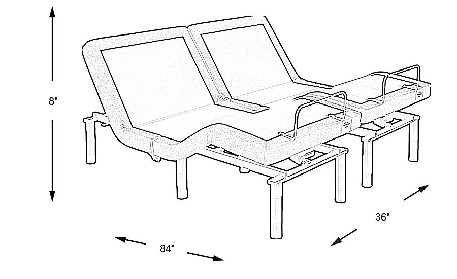 TempurPedic Ergo Smart Base Split California King Adjustable Base