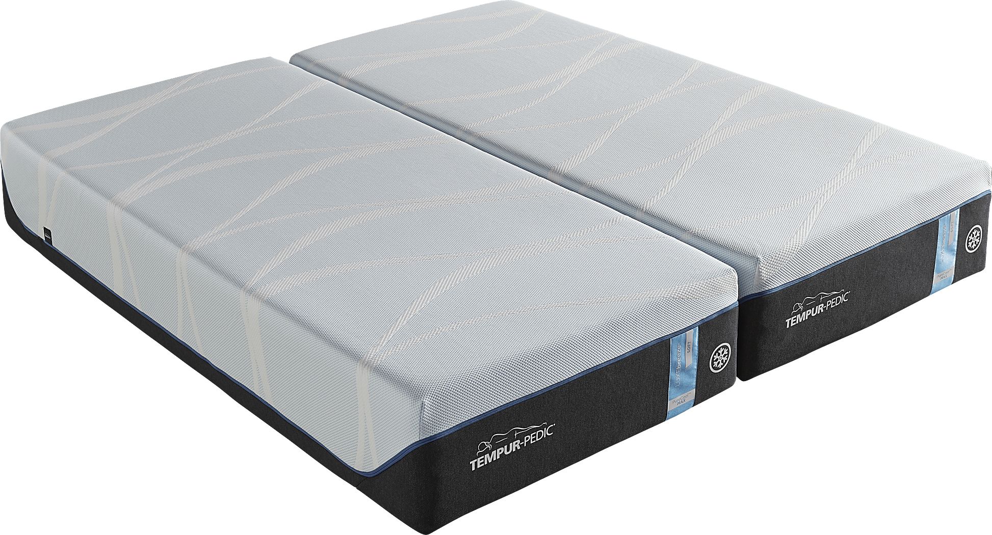 TempurLuxeBreeze Soft Split King Mattresses Rooms To Go