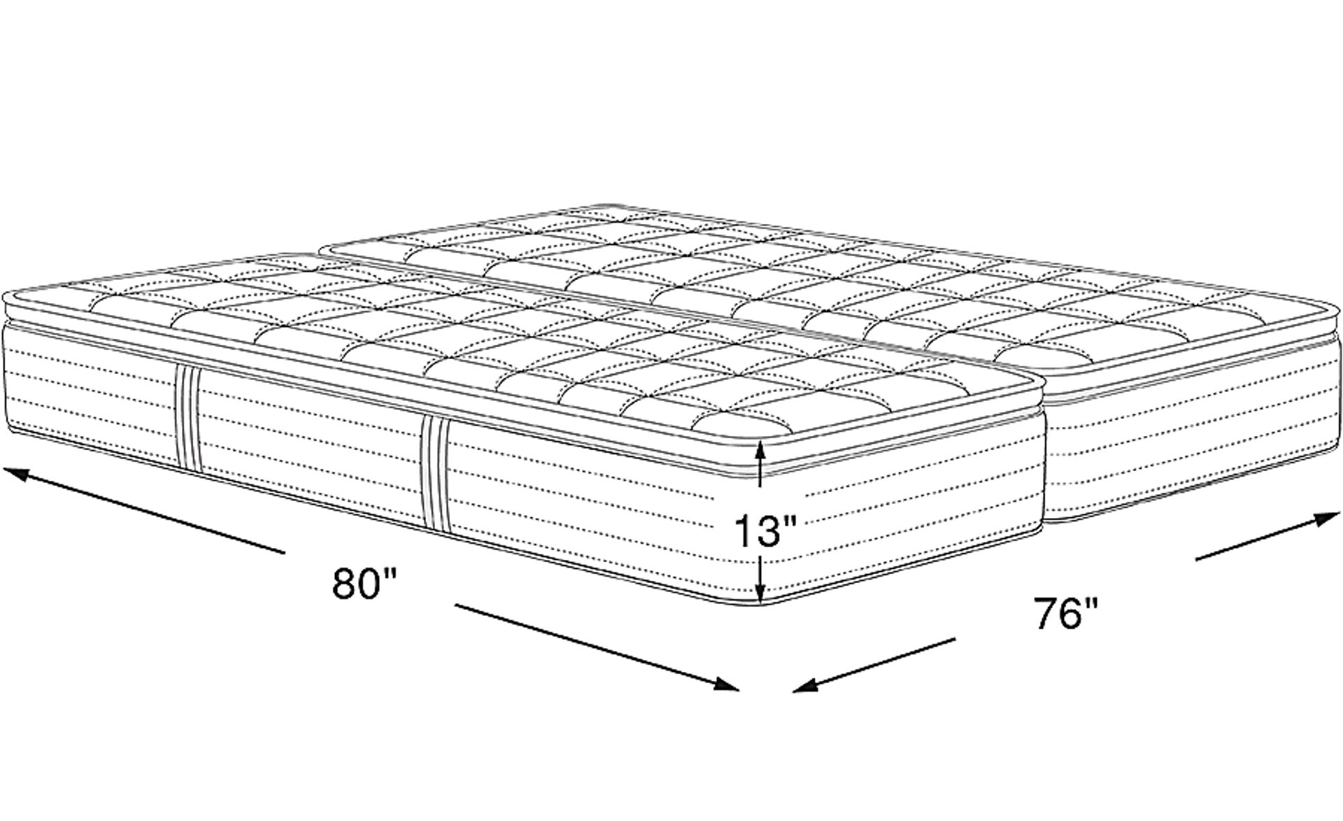 Dimension Image. Please refer to the Dimension Tab on this page for dimension details.