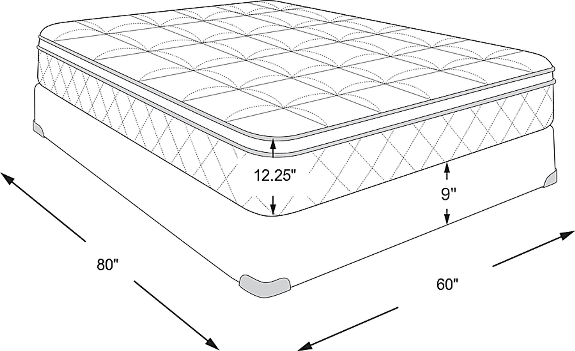 Dimension Image. Please refer to the Dimension Tab on this page for dimension details.