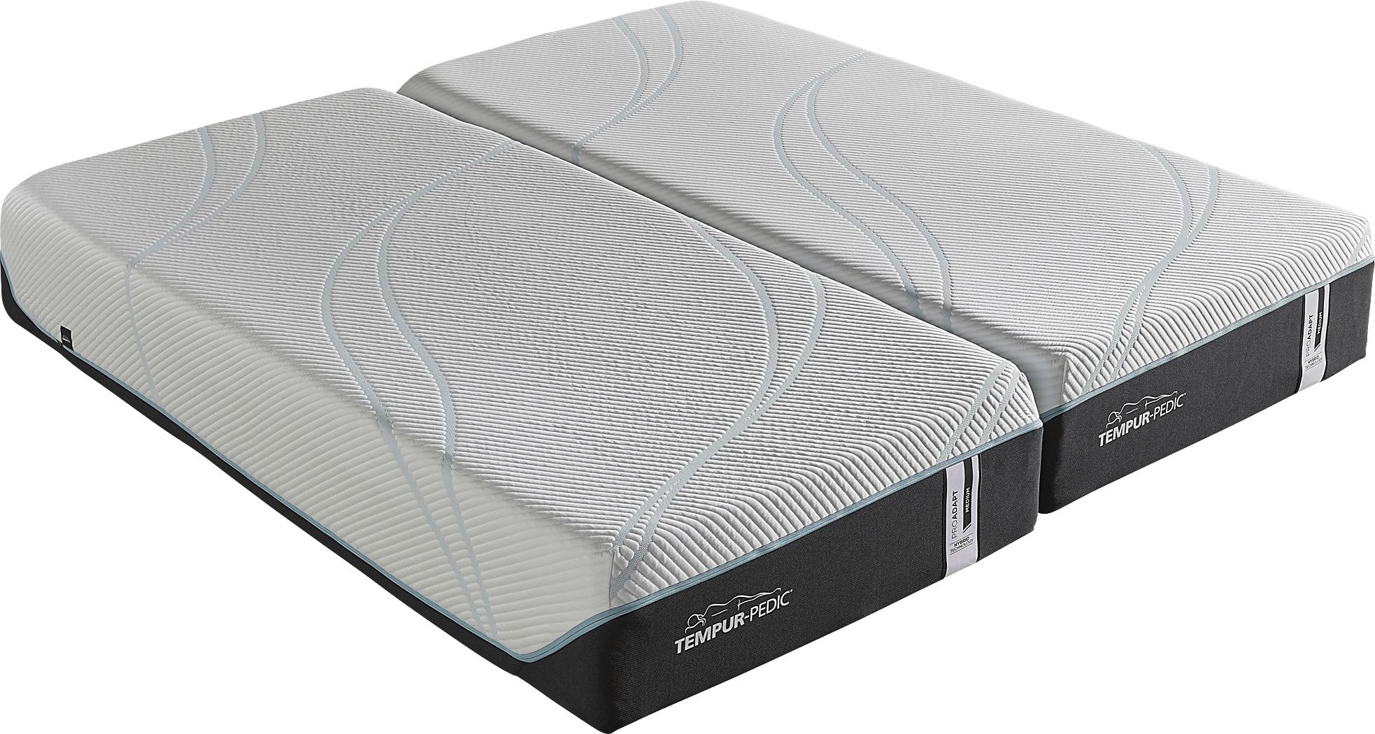 TempurProAdapt Medium Hybrid Split California King Mattresses Rooms