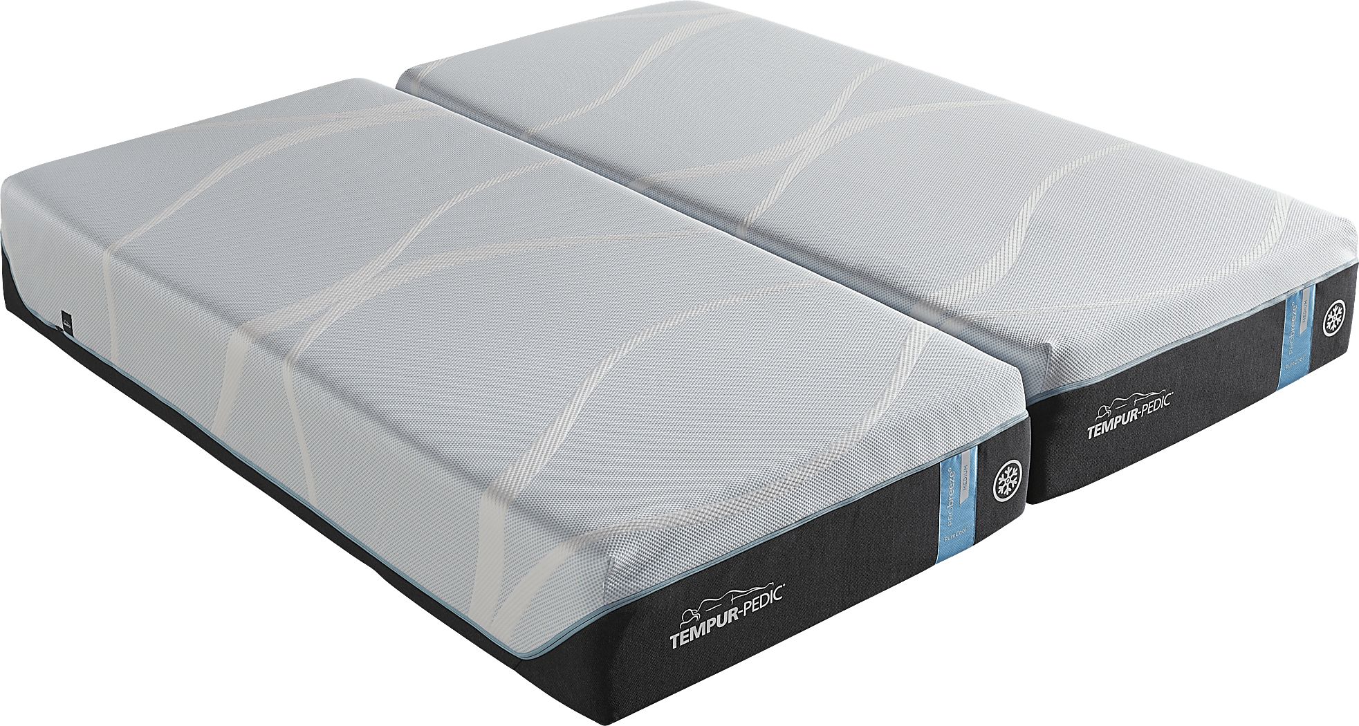 TempurProBreeze Medium Split California King Mattresses Rooms To Go