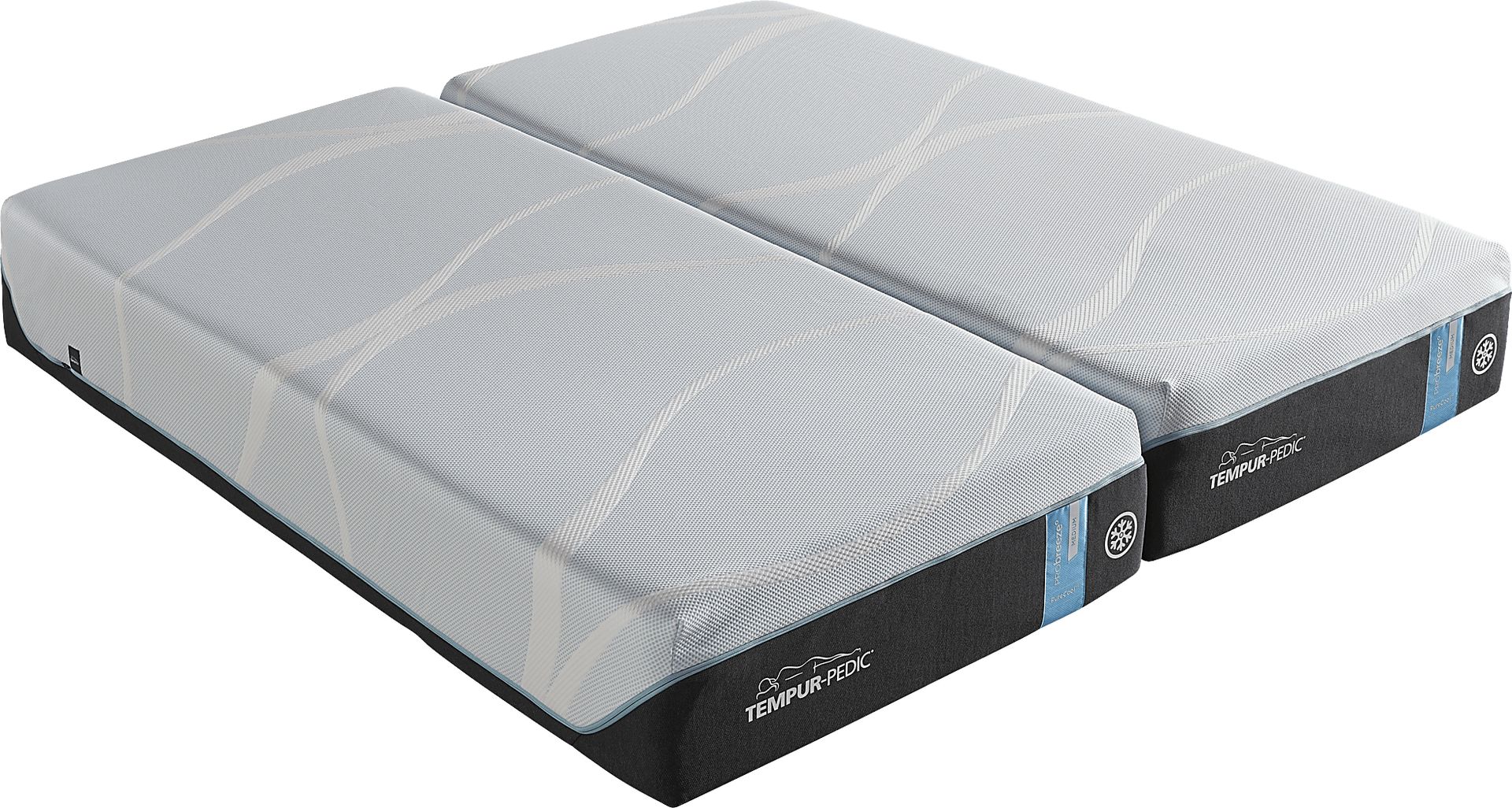 Tempur-ProBreeze Medium Split California King Mattresses - Image 1