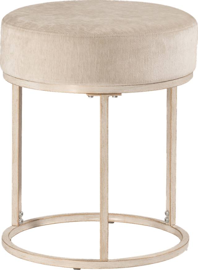 Tennyson White Vanity Stool - Thumbnail - Image 2