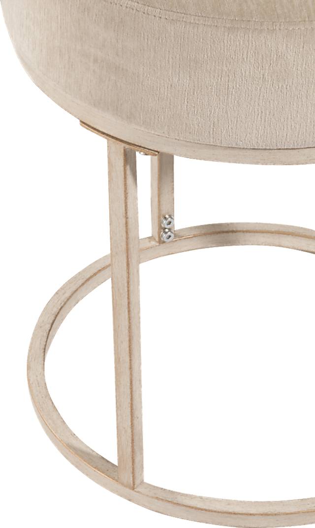 Tennyson White Vanity Stool - Thumbnail - Image 7