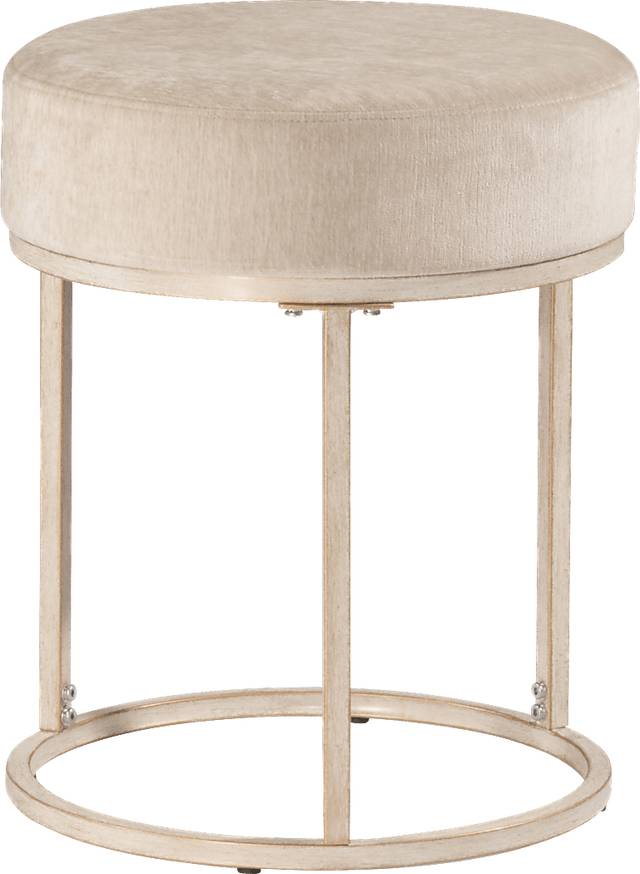 Tennyson White Vanity Stool - Thumbnail - Image 1